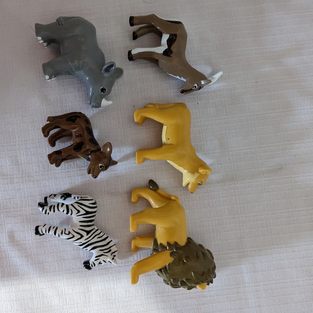 Safari Zoo animals Lot Of 6 toy figures green global tag Mattel 2006 - Picture 8 of 9